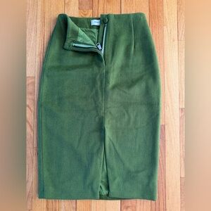 Elegant Green Pencil Skirt